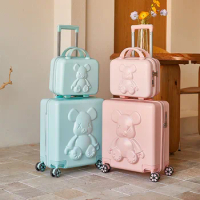 14"18 Inch 2 Piece Travel Mini Suitcase Sets On Wheels Trolley Luggage Check-in Case Cosmetic Bag Valise Voyage Free Shipping