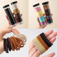Dây Buộc Tóc, Phong Cách Hàn Quốc, 50 Dây Cao Su Có Nắp, Dây Buộc Tóc Co Giãn Cao, Dành Cho Nữ, Màu 