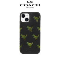 【COACH】iPhone 15 真皮手機殼 小恐龍(iPhone14 / 13可共用)