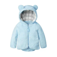 【Baby童衣】任選 baby外套 小熊造型絨毛外套 嬰兒外套 男寶寶 女寶寶外套 70006(天空藍)