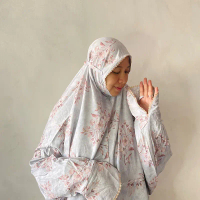 Mukena Terompah Twill Motif Dewasa Jumbo