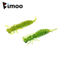 Bimoo 20PCS Larva Soft Lures 40mm 50mm Fishing Lures Soft Plastic Larva Lures Freshwater Fishing Swimbaits Silicone Soft Bait