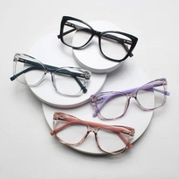 Kacamata Kotak Cat Eye Wanita Cantik Lensa Minus Anti radiasi Blueray Photocromic Bluecromic 2348 Ab
