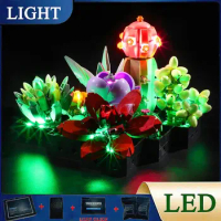 DIY LED Light Kit For LEGO Flower 10309 Succulents Building Block Set（Only LED Light,Without Blocks 