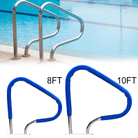 8 or 10ft Non Slip Neoprene Pool Ladder Cover Pool Accessories (Blue)