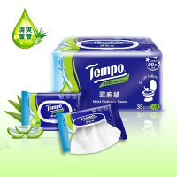 Tempo 濕式衛生紙家庭裝-清爽蘆薈(35抽×3包/串)