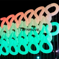 Inflatable led lighting arch inflatable colorful led light arch entrance air gate wedding,party bar event concert decoration