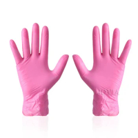 Rose Disposable Nitrile Gloves Hand Protect Safety Glove for Work Kitchen Baking Dishwashing Nursing Gloves Latex Free XS S M