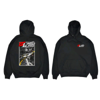 Jaket hitam Hoodie Honda GL jari-jari BIG SIZE JUMBO
