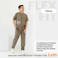 [ Lvin ] Flex Fit - BAJU SCRUB MEDICAL SCRUB SUIT DOCTOR'S SCRUB FOR MAN & WOMEN / Baju Oka/ Baju Ja