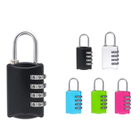 XMM-8089 Hot Selling 4 Digital Password Padlock Children Schoolbag Zipper Zinc Alloy Durable Lock for Cabinet Tool Box