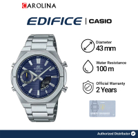 Jam Tangan Pria Casio Edifice Smartphone Link Model ECB-S10D-2A Blue Dial Silver Stainless Steel Str