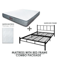 EE HOME COMBO SET Queen Bed Frame With Queen Rebonded Foam Mattress Katil Queen Tilam Queen 8 INCH -