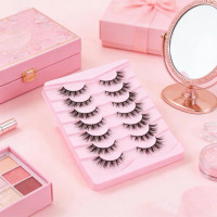 7 Pairs Natural Curly Lashes – Lightweight & Comfortable All Day. Easy To Apply, Reusable. G7L2