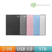 【SEAGATE 希捷】One Touch 5TB 2.5吋USB3.0外接式行動硬碟(密碼版)