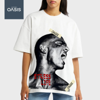 OASIS Kaos Distro Oversize Pria Wanita Unisex Cream Head - Premium Oversize OV-OAG 14 Unisex T-Shirt