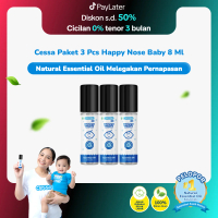 Cessa Paket 3 Pcs Happy Nose Baby 8 Ml - Natural Essential Oil Melegakan Pernapasan