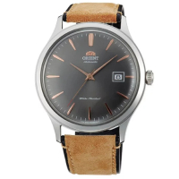 【ORIENT 東方錶】經典潛水機械腕錶 麂皮帶款 黑面 42mm(FAC08003A)