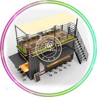 Modified 20ft container coffee shop bar 40ft container coffee shop food kiosk modular container coffee shop restaurant