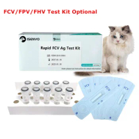10 PCS Feline Cat Rapid FCV FHV FPV Ag Test Kit Cat Aid Diagnostic Kit Pet Hospital Veterinary Exam Cat Health Aids Home Use