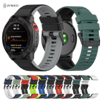 Two-Color Silicone Strap For Garmin Fenix 7 7X 6 6X Pro 5 5X Plus Smart Watch Band for Garmin EPIX Enduro