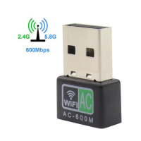 600Mbps USB Wifi Adapter Wi Fi Adapter 5ghz Antenna USB Ethernet PC Wi-Fi Adapter Lan Wifi Dongle AC Wifi Receiver