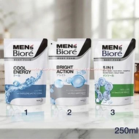 Men's Biore 250ml Body Foam Sabun mandi Cair Pria Refill Kemasan Pouch Cool Energy Icy Mint Bright A