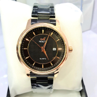 Jam Tangan Pria MIRETE M-3014 Strap Rantai Tanggal Aktif Jam Cowok Original Tahan Air Stainless Stee