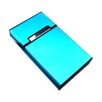 Brushed Aluminum Cigarette Case Waterproof Metal Cigarette Holder Box Gifts for Father Husband Brothers
