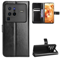 Fashion Wallet PU Leather Case Cover For ViVo X80 Pro 5G/Vivo X80 X70 X60 Flip Protective Phone Back Shell Card Slot Holders