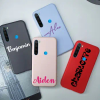 For Xiaomi Redmi Note 8 Pro Case Custom Name Personalized Customized Slim Silicone Cover on Redmi Note8T Redmi Note 8 8Pro Capa