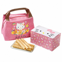Hello Kitty 芝麻蛋捲-花漾禮盒(粉)，共1盒