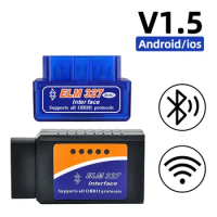 OBD2 Scan ELM327 Auto Detector Code Reader Tool V1.5 WIFI Bluetooth OBD 2 for Android IOS Car Diagnostic For All Car Repair Tool
