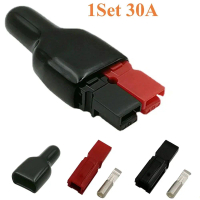 30A penyambung Plug Untuk Anderson Styles Connector 30AMP Plug Getah Hitam Penyambung Semasa Tinggi