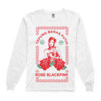 Zerotwentytwo Longsleeve Blackpink White | Kaos Lengan Panjang Blackpink Putih Pria Parodi Plesetan 