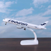 เครื่องบินขับไล่โลหะผสม 1 ชุดพร้อมล้อ 20 ซม. ชุดเครื่องบิน A350 Finnair, โมเดลเครื่องบิน Airbus 350 