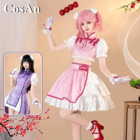 CosAn Anime Puella Magi Madoka Magica Kaname Madoka/Akemi Homura Cosplay Costume Dress Skirts Role Play Clothing College