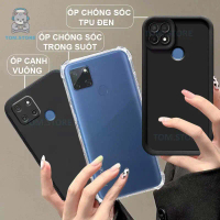 Ốp lưng dành cho Realme C12 / C25 / C25s / C13 / C15 / C21 / C21Y / C25Y chống sốc,viền vuông,trong 