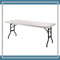 【屬過大商品，運費請先詢問】辦公家具 BT-2.5×6 灰白 折疊式會議桌、鐵板椅系列 會議桌 書桌 鐵桌 摺疊 臨時 活動