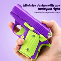 Mini 1911 Toy 3D Gravity Knife Model Gun Gun Non-Firing Bullets Toy Gun Stress Relief Toy Birthday Gift for Kids