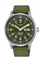 Alba Jam Tangan Pria Alba Original Garansi Resmi AL4217 AL4217X1 Strap Green Nylon Green Dial Automa