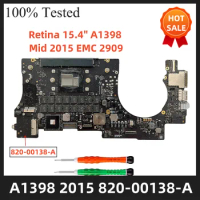 A1398 Logic Board for Macbook Pro Retina A1398 Mid 2015 EMC 2909 820-00138-A Logic board Motherboard