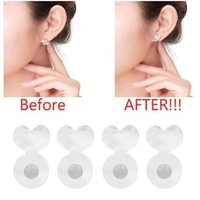 12 Bauh Premium Pantat Anting Silikon Stopper Penutup/Penahan/Bantalan Anting Tusuk 12 pcs