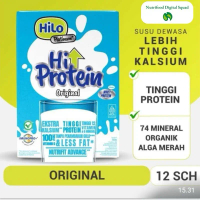 Dengan Alga merah HiLo Platinum Original 360gr (12 Sch) - Susu Tinggi Kalsium
