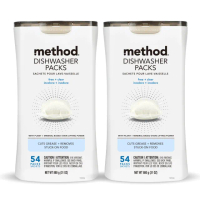 【method 美則】潔淨三效聰明洗碗球54顆入x2盒共108入(無香料 萊姆薄荷 洗碗機用 洗碗錠)
