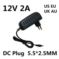 EU US UK AU plug 12V 2A AC Wall Charger Power Adapter For Seagate Expansion Desktop External Hard Drive 2TB 3TB