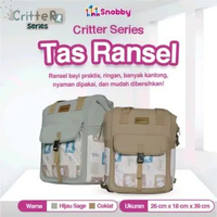 Snobby Tas Ransel Multifungsi Saku Print Critter Series Hijau