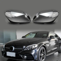 For Benz W205 2019 2020 2021C180 C260L C300 Headlight Shell Lamp Shade Transparent Lens Cover Cover