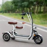YIDI Mini Electric Tricycle 400W 48V Electric Trike With Child Seat 3 Wheel Folding Electric Scooter Bike
