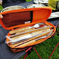 美麗大街【107051636】韓國CLS野餐便攜餐具袋瀝水網筷子包 (不含餐具)